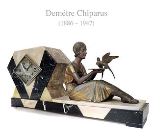 Chiparus, French Art Deco Clock  C.1920s
