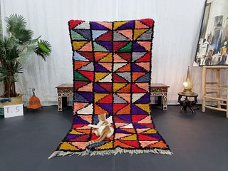 Authentic Colorful Handwoven Rug 