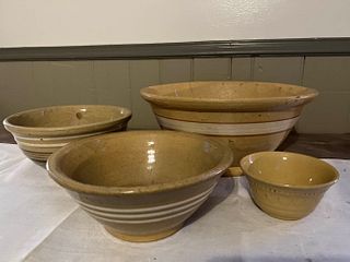 Yellowware  mixing bowls