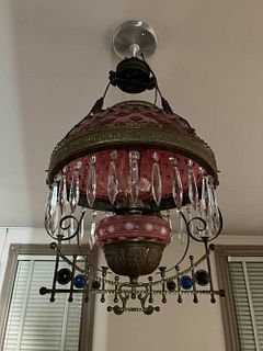 Cranberry chandelier