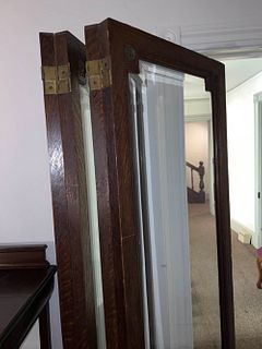 Glass and oak divider