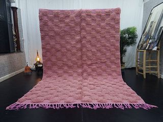 Authentic Soft Engraved Pink Rug