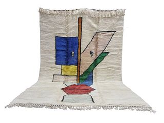 Abstract Handwoven Tribal Wool Soft Rug