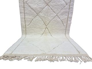 Fabulous Authentic Soft White Engraved Rug.