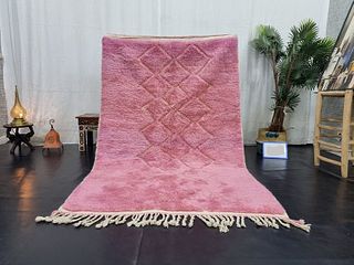 Authentic Soft Pink Engraved Rug