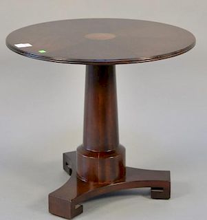 Round Baker occasional table with inlaid top.