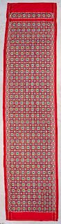 Antique Indian Ikat Patola Silk Sari: 46" x 196"