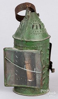 Painted punched tin carry lantern, 19th c.