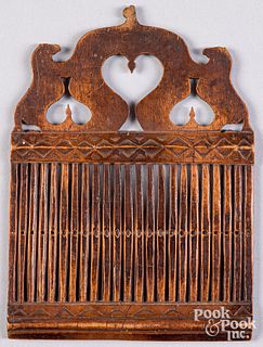 Scandinavian carved tape loom, 19th c.