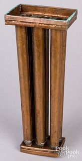 Unusual copper candlemold, 19th c.