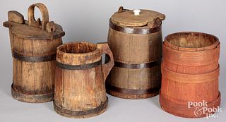 Four Scandinavian staved vessels, 19th c.