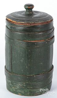 Scandinavian painted canister, 19th c.