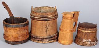 Four pieces of Scandinavian woodenware