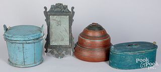 Three Scandinavian pieces of woodenware, 19th c.