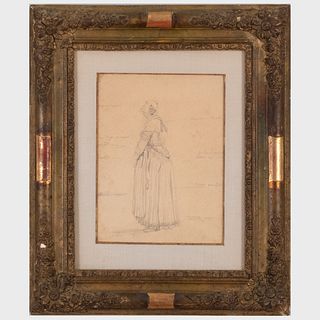 Camille Corot (1796-1875): Femme debut, vue de profil