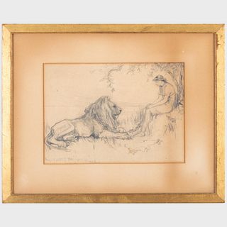 Frederick Stuart Church (1842-1924): Sketch for 'Lion in Love'