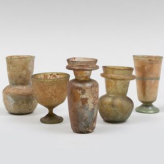 Group of Five Roman Glass Vessels