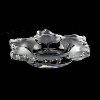 Lalique France "Capucines" Frosted Crystal Bowl.