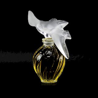 Lalique Clear and Frosted Crystal  "L'Air Du Temps" 10oz Perfume Bottle