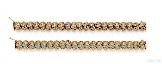 Two 18kt Gold Bracelets, Marianne Ostier