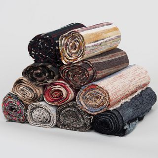 Group of Eleven Japanese Woven Fabric Obis
