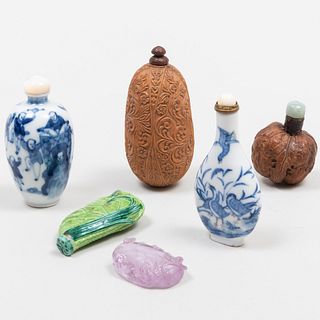 Group of Six Chinese Snuff Bottles