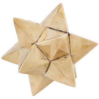PEDRO FRIEDEBERG, Estrella diezpicuda dormida, Firmada, Escultura en bronce P / A, 10 x 10 x 10 cm, Con certificado