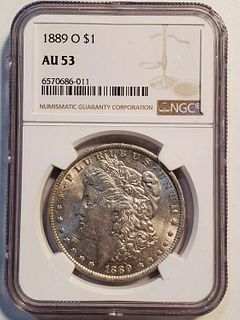 1889 O Morgan Dollar NGC AU-53