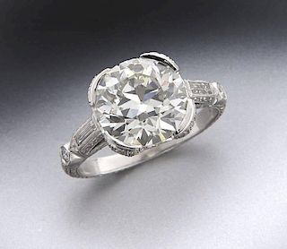 Platinum and diamond ring (EGL USA)