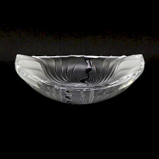 Lalique France "Nancy" Frosted Crystal Candy Dish/Ash Tray.