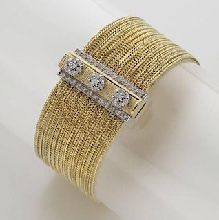 18K gold and diamond bracelet