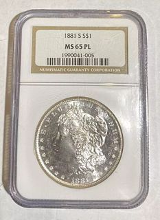 1881 S Morgan Dollar NGC MS-65 PL