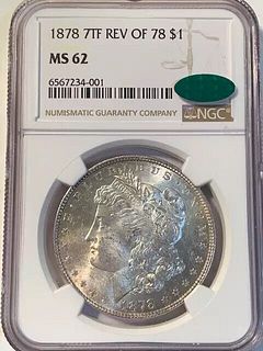 1878 P Morgan Dollar NGC MS-62 7TF CAC