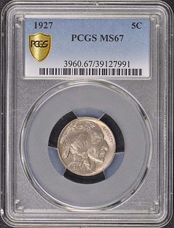 1927 5C Buffalo Nickel PCGS MS67