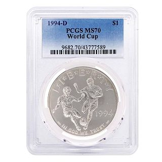 1994 D World Cup $1 Silver Dollar Commemorative PCGS MS 70