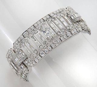 Art Deco platinum and diamond bracelet