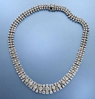 Platinum and diamond necklace