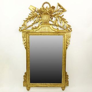 Early 20th Century Louis XVI Style Gilt Wood Hall Mirror