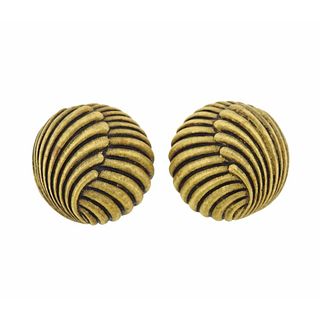 Buccellati Gold Large Button Earrings