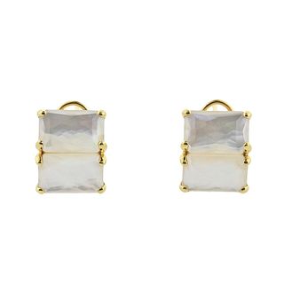 Ippolita 18k Gold Mother of Pearl Crystal Earrings