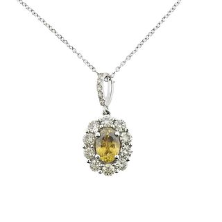 Kallati Gold Diamond Kyanite Pendant Necklace