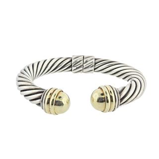 David Yurman Sterling Gold Cuff Bracelet 