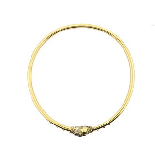 Greek 18k Gold Ruby Emerald Diamond Chimera Collar Necklace