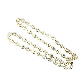 14k Gold Marina Link Long Necklace