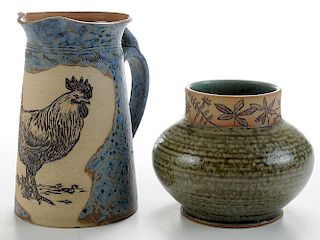 Two Pieces Rodney Leftwich Pottery