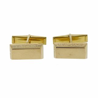 Cartier 18k Yellow Gold Quarter Ounce Bar Cufflinks
