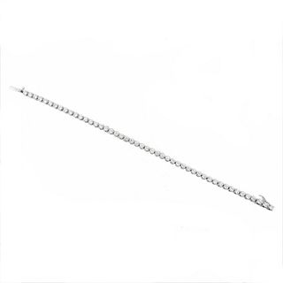 18k Gold Diamond Line Tennis Bracelet