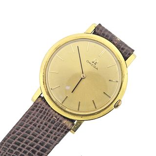 Vintage Omega 18k Gold Manual Wind Watch 