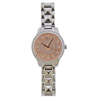Dior VIII Peach Dial Diamond Watch CD152510M002