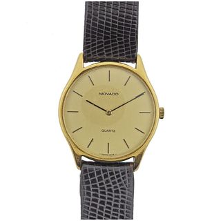 Vintage Movado 18k Gold Quartz Watch 